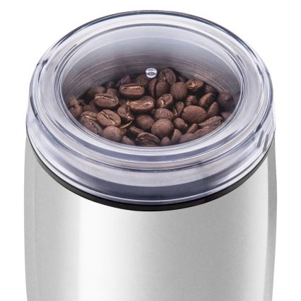 Sencor - Elektrisk kaffebönkvarn 60 g 150W/230V vit/matt krom