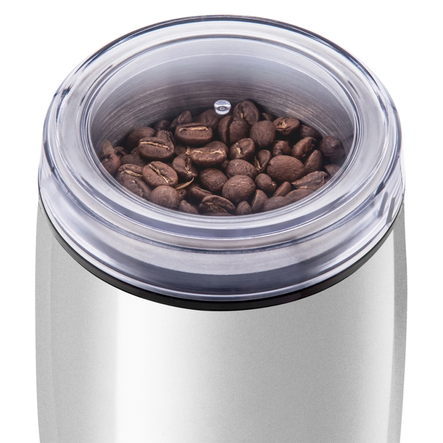 Sencor - Elektrisk kaffebönkvarn 60 g 150W/230V vit/matt krom