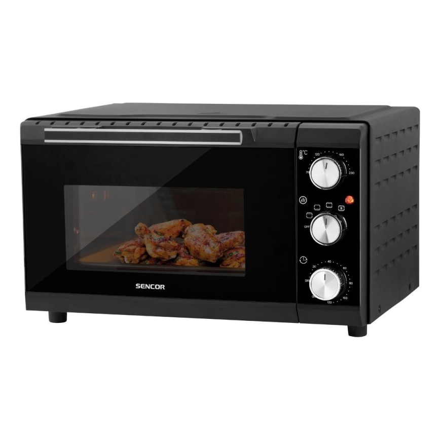 Sencor - Elektrisk ugn 20 l 1650W/230V svart