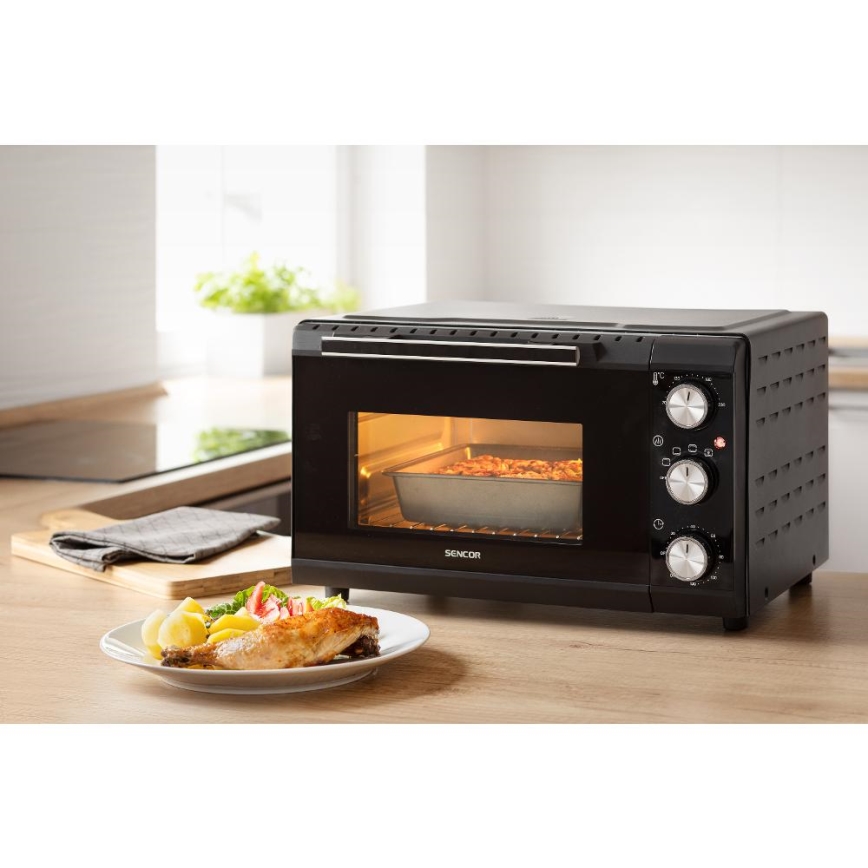 Sencor - Elektrisk ugn 20 l 1650W/230V svart