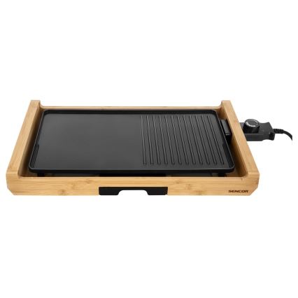 Sencor - Elektriskt bordsgrill 1800W/230V bambu