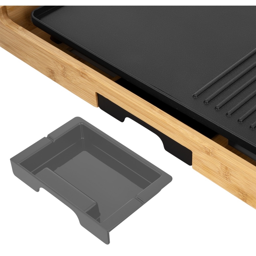 Sencor - Elektriskt bordsgrill 1800W/230V bambu