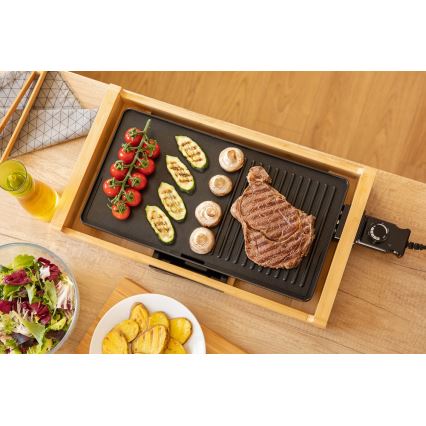Sencor - Elektriskt bordsgrill 1800W/230V bambu