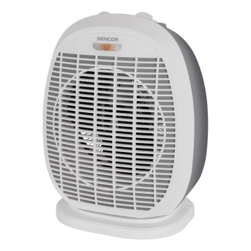 Sencor - Fläkt med värmeelement 1200/2000W/230V vit/grå