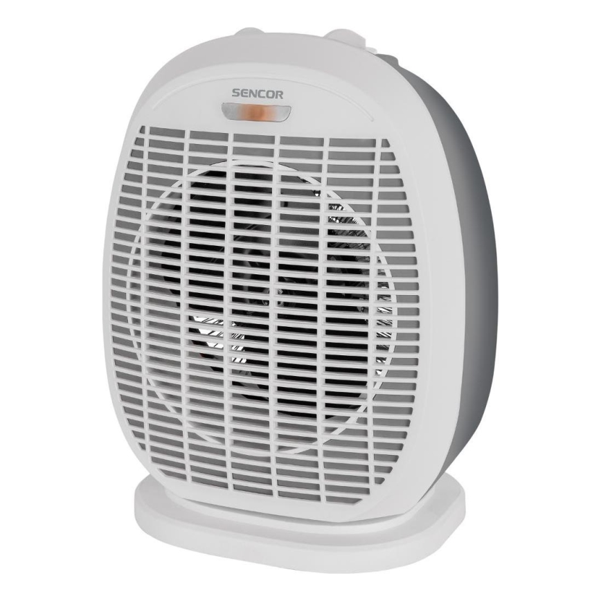 Sencor - Fläkt med värmeelement 1200/2000W/230V vit/grå