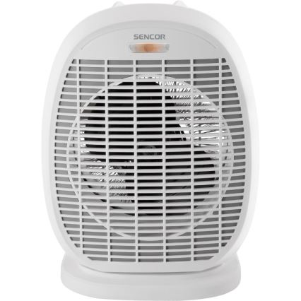 Sencor - Fläkt med värmeelement 1200/2000W/230V vit/grå