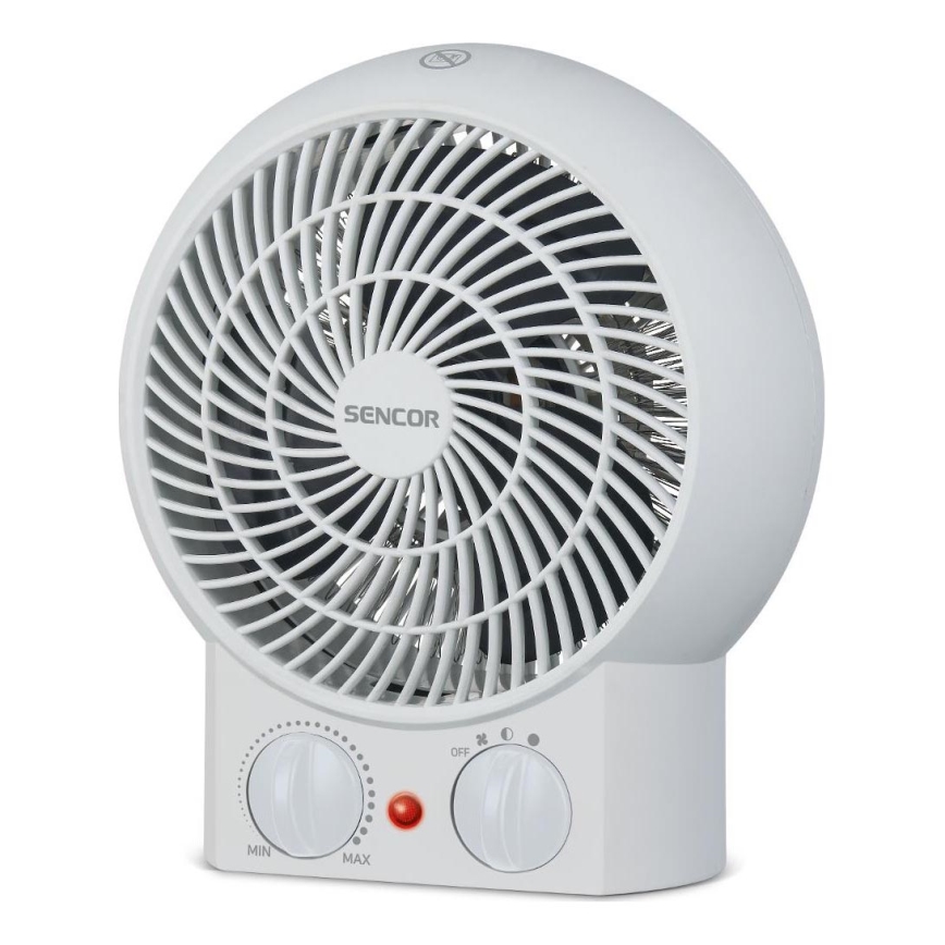 Sencor - Fläkt med värmeelement 1200/2000W/230V vit