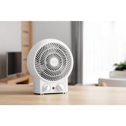 Sencor - Fläkt med värmeelement 1200/2000W/230V vit