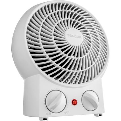 Sencor - Fläkt med värmeelement 1200/2000W/230V vit