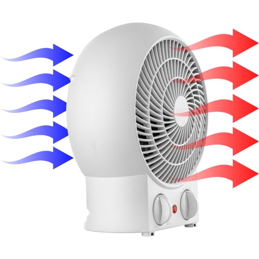 Sencor - Fläkt med värmeelement 1200/2000W/230V vit