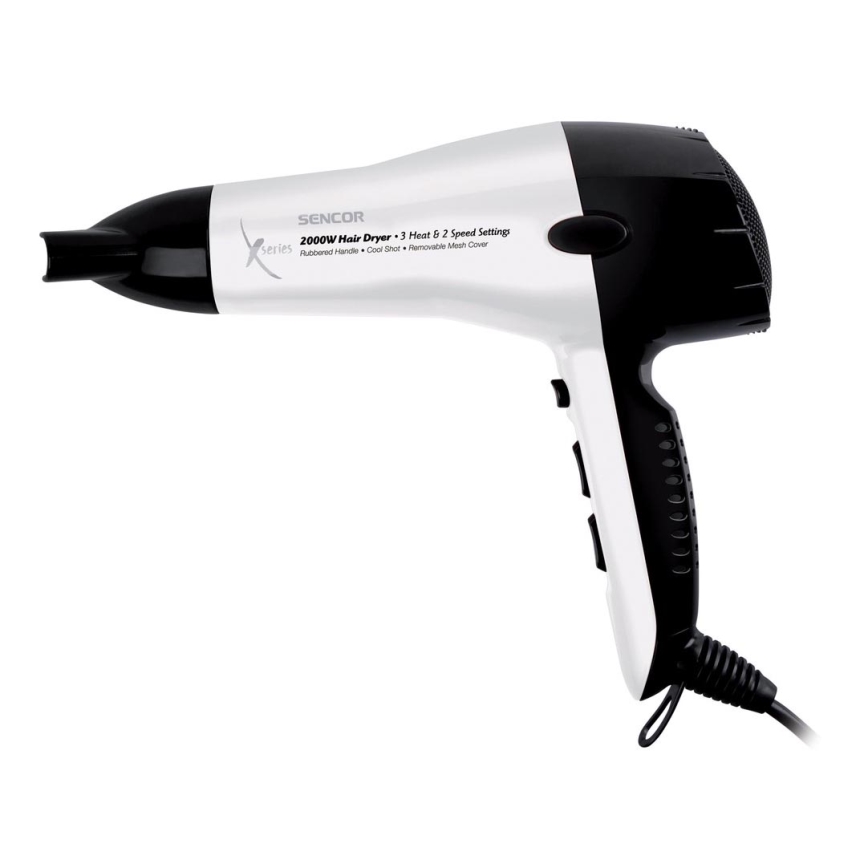 Sencor - hårfön 2000W/230V vit /svart