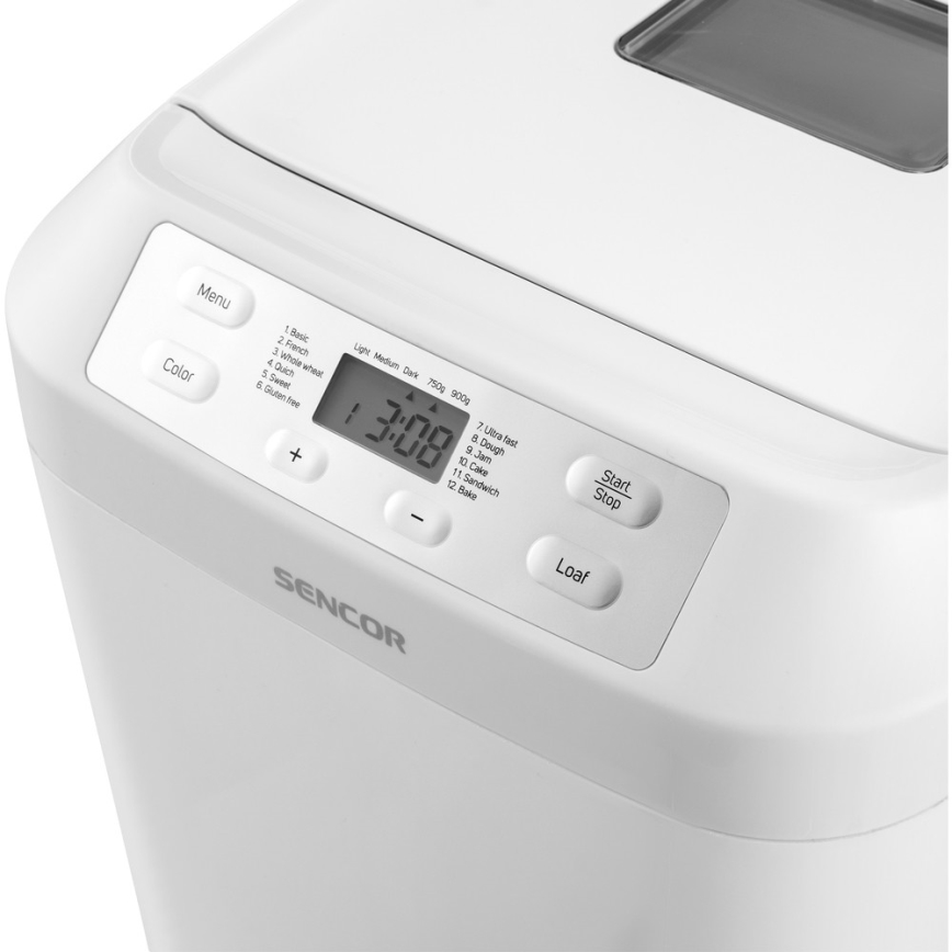 Sencor - Home bread maker med LCD display 550W/230V