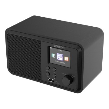Sencor - Internetradio 4W/5V Wi-Fi + fjärrkontroll