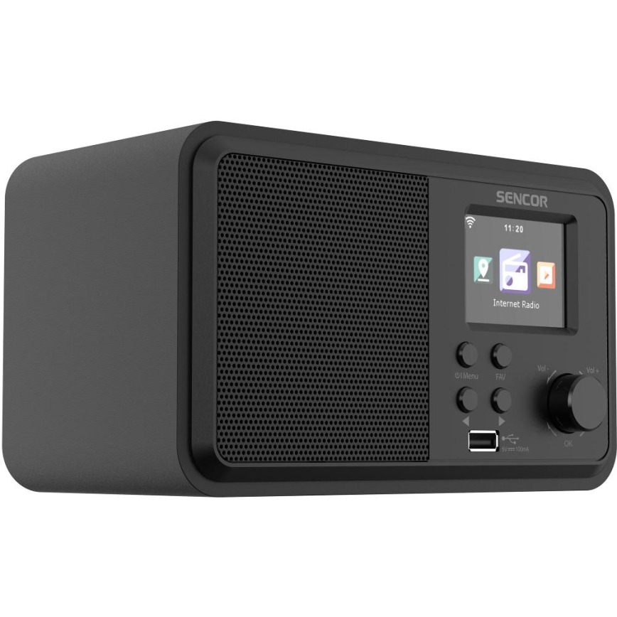 Sencor - Internetradio 4W/5V Wi-Fi + fjärrkontroll