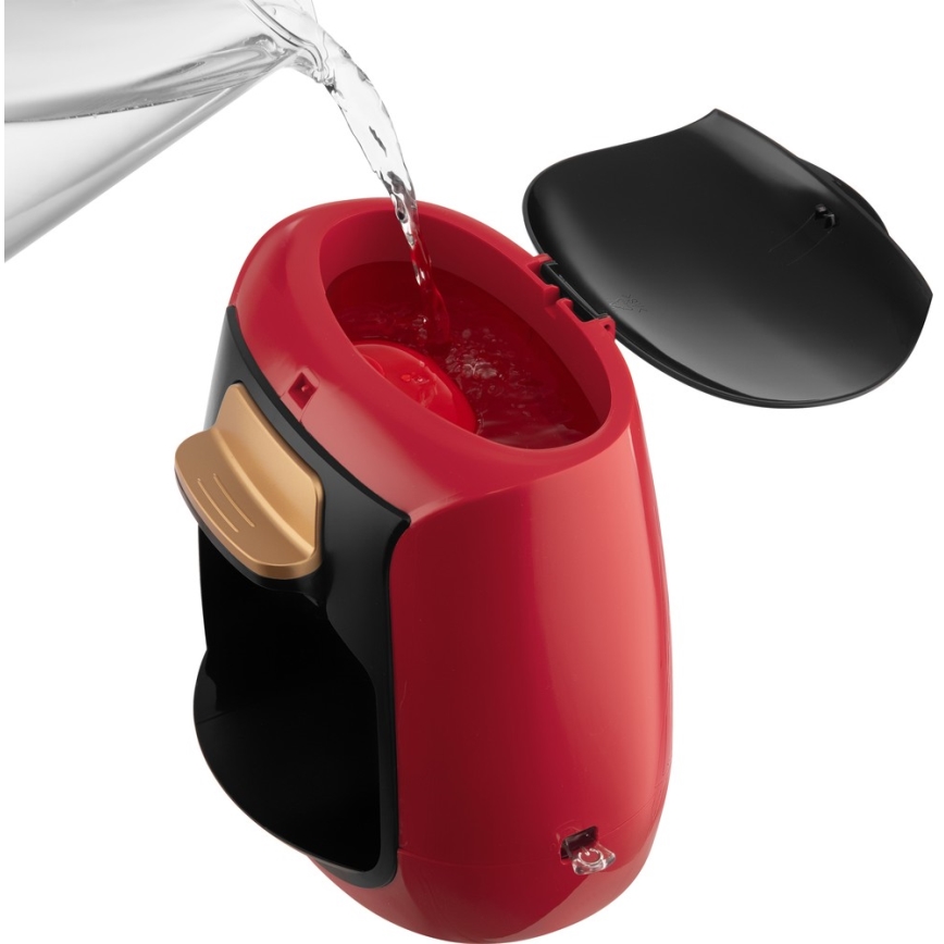 Sencor - Kaffekokare med två muggar 500W/230V röd/svart