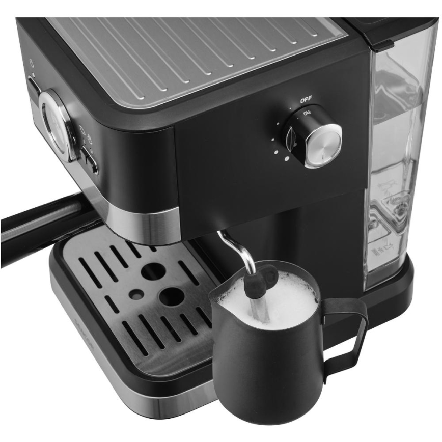 Sencor - Kaffemaskin med spak espresso 1050W/230V svart/matt krom