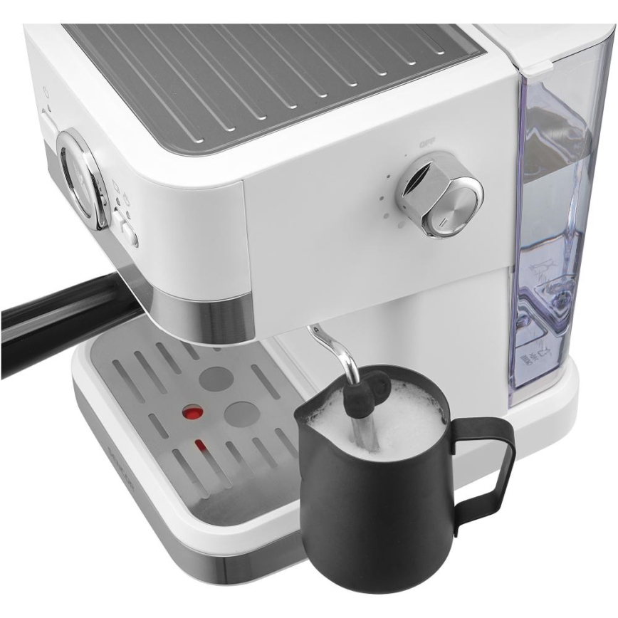 Sencor - Kaffemaskin med spak espresso 1050W/230V vit/matt krom