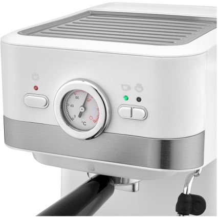 Sencor - Kaffemaskin med spak espresso 1050W/230V vit/matt krom