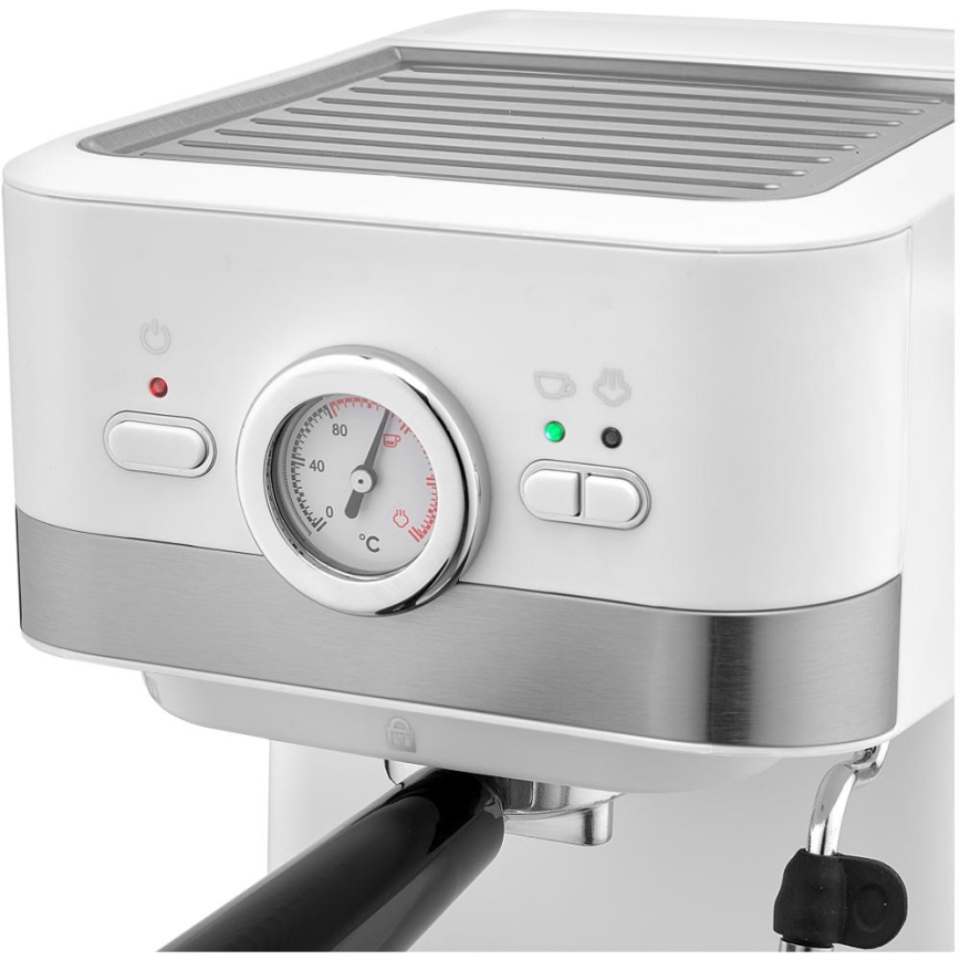 Sencor - Kaffemaskin med spak espresso 1050W/230V vit/matt krom