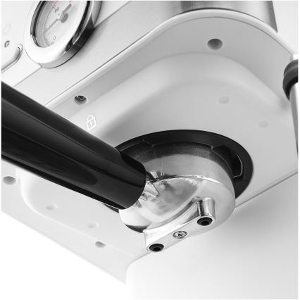 Sencor - Kaffemaskin med spak espresso 1050W/230V vit/matt krom