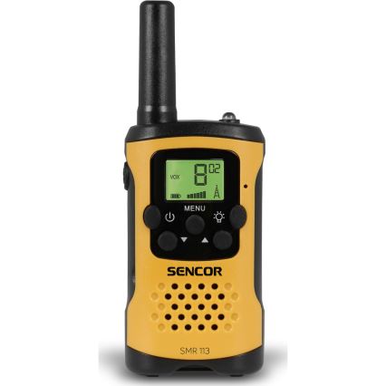 Sencor - KIT 2x Vysílačka 3xAAA dosah 5 km gul/svart