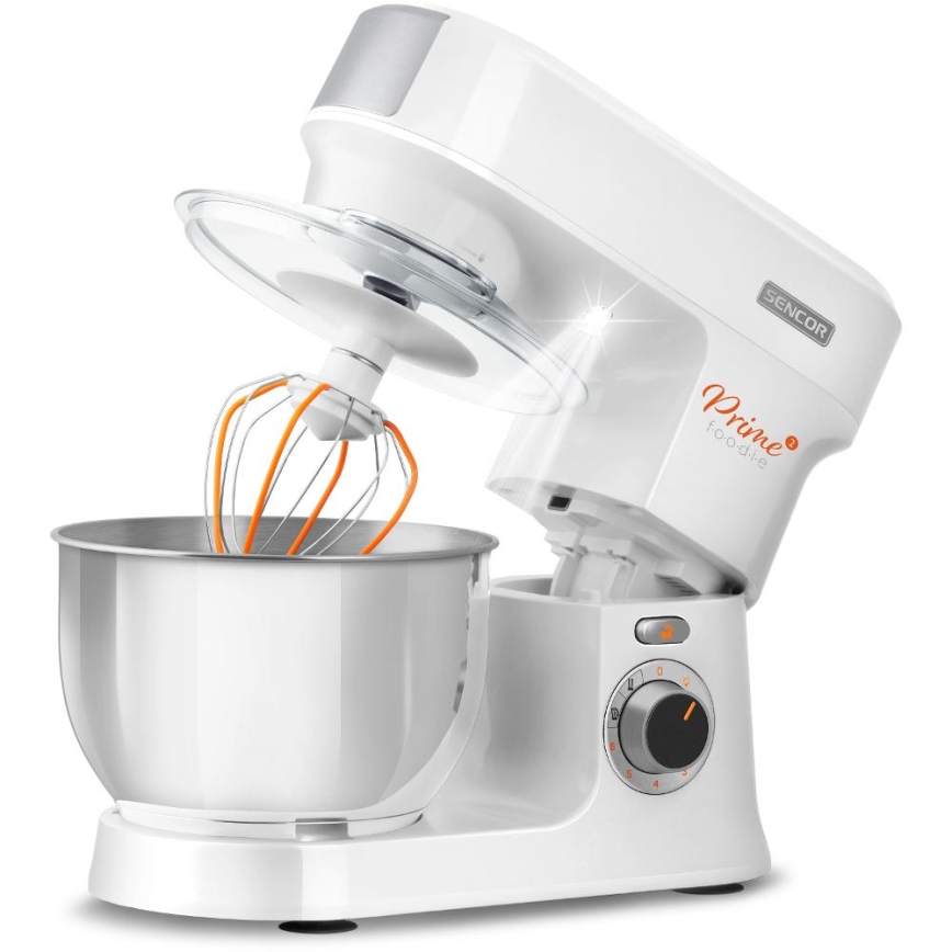Sencor - Köksrobot med skål av rostfritt stål 1000W/230V vit