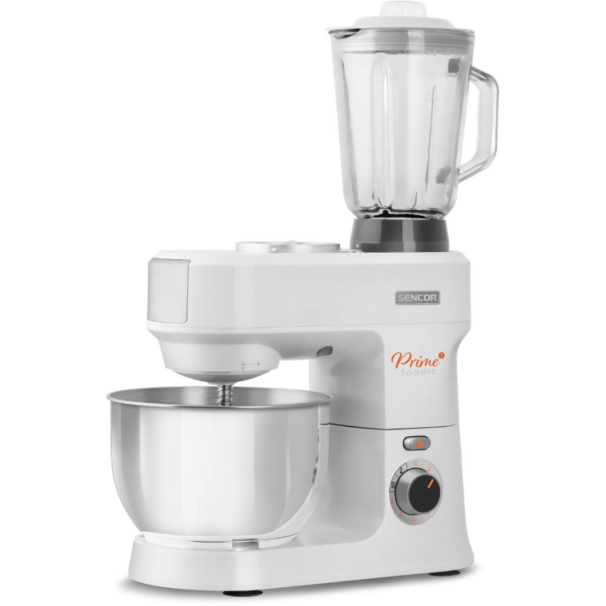 Sencor - Köksrobot med skål av rostfritt stål 1000W/230V vit