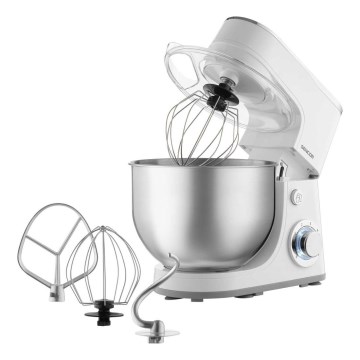Sencor - Köksrobot med skål av rostfritt stål 1300W/230V vit