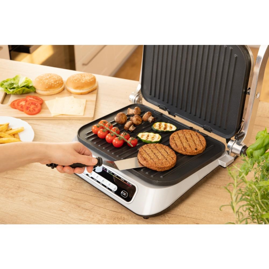 Sencor - Kontaktgrill 2100W/230V matt krom