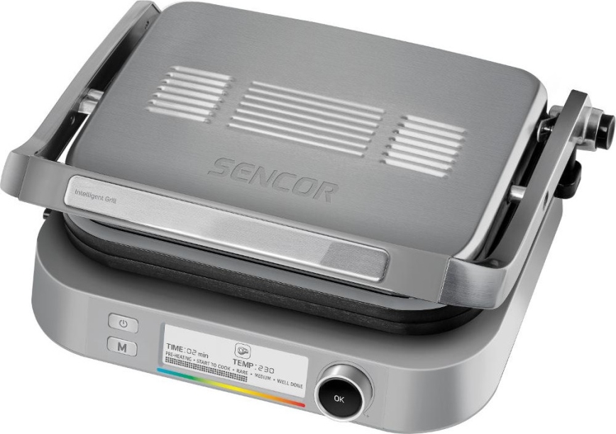 Sencor - Kontaktgrill 2100W/230V matt krom