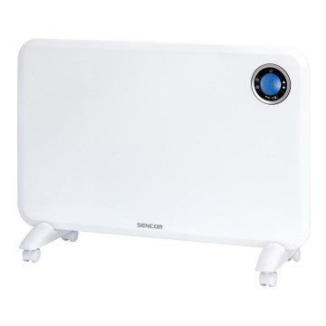 Sencor - konvektionsvärmare med LCD-display och termostat 750W/1500W/230V IP24