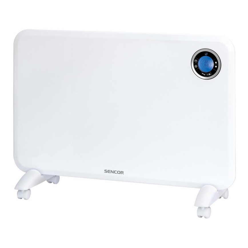 Sencor - Konvektionsvärmare med LCD-skärm och termostat 750W/1500W/230V IP24