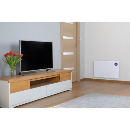 Sencor - Konvektionsvärmare med LCD-skärm och termostat 750W/1500W/230V IP24