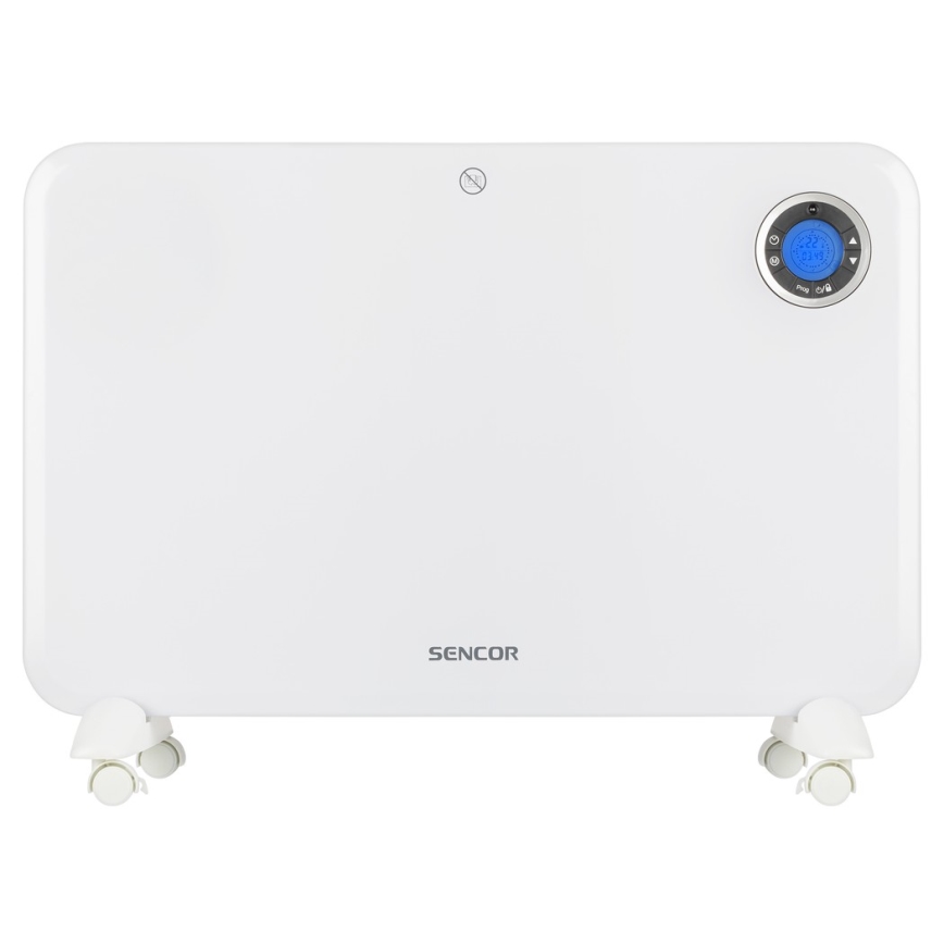 Sencor - Konvektionsvärmare med LCD-skärm och termostat 750W/1500W/230V IP24