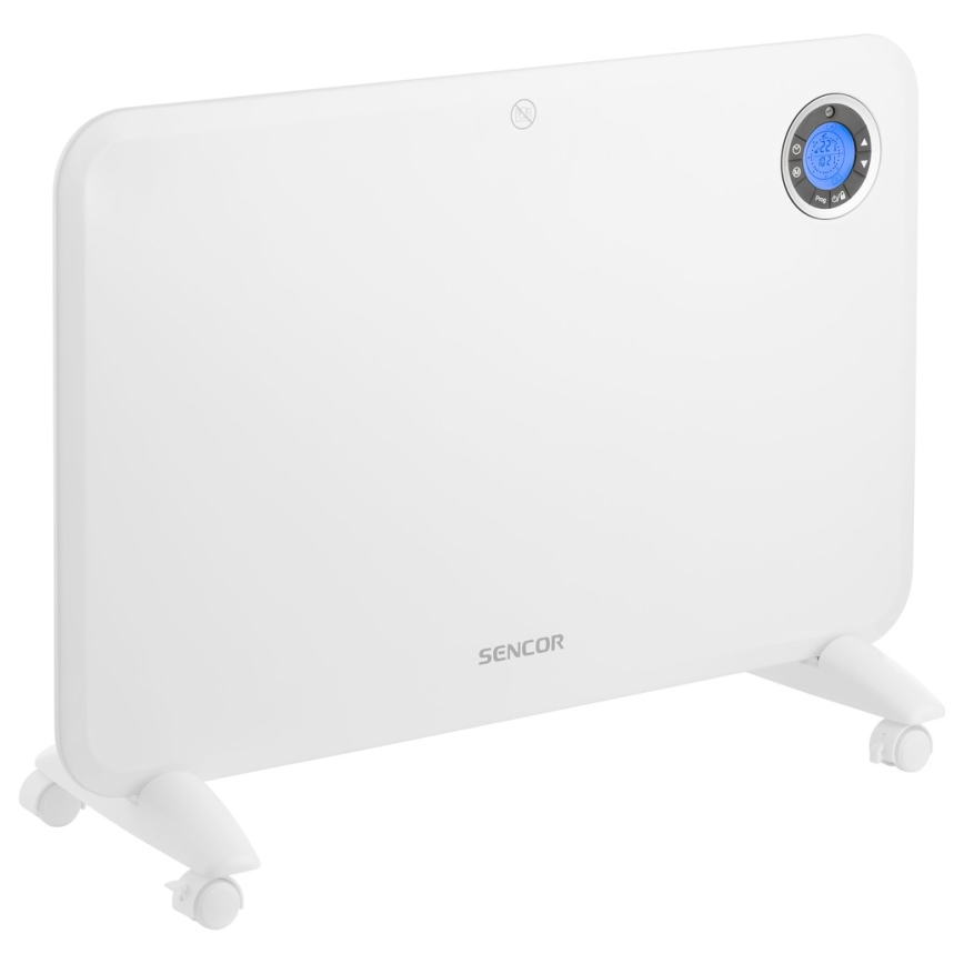 Sencor - Konvektionsvärmare med LCD-skärm och termostat 750W/1500W/230V IP24