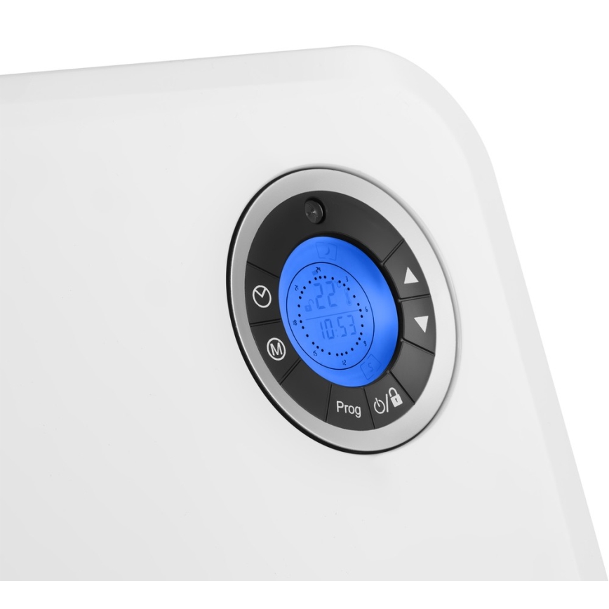 Sencor - Konvektionsvärmare med LCD-skärm och termostat 750W/1500W/230V IP24