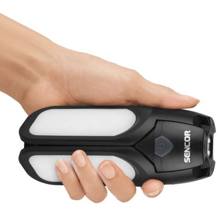 Sencor - LED Rechargeable camping flashlight med en solar panel LED/3W/1600 mAh IPX4