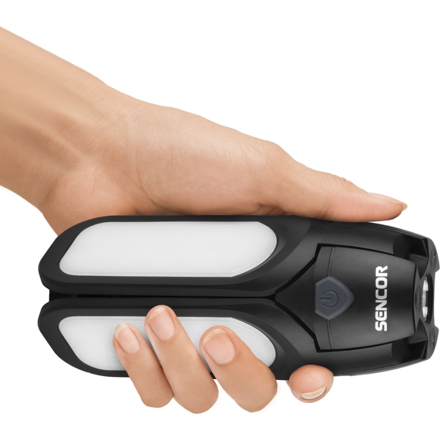 Sencor - LED Rechargeable camping flashlight med en solar panel LED/3W/1600 mAh IPX4
