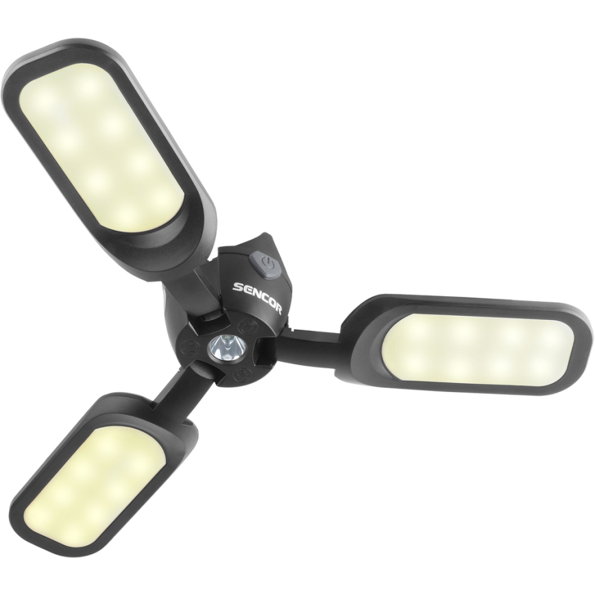 Sencor - Uppladdningsbar LED-campinglykta med solpanel LED/3W/1600 mAh IPX4