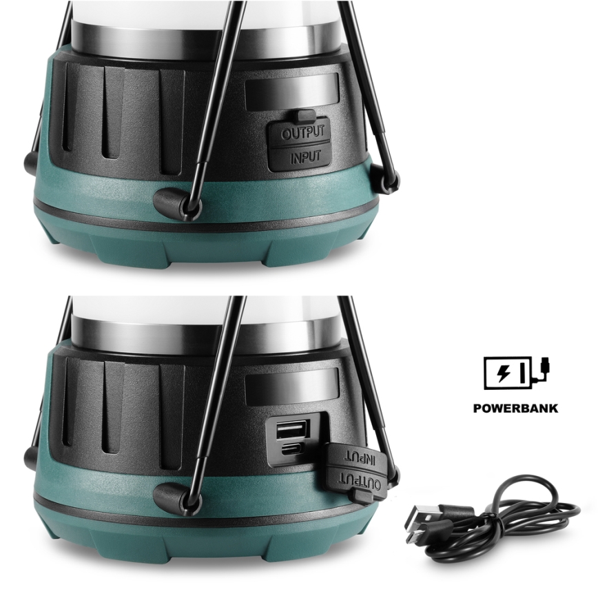 Sencor - LED Ljusreglerad multifunctional lamp med en power bank LED/10W/4400 mAh IPX2