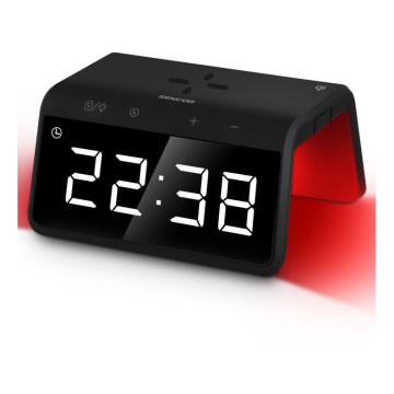 Sencor - LED RGB väckarklocka med trådlös laddning 10W