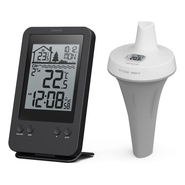 Sencor - Mätstation med trådlös flytsensor för pool 2xAA + 2xAA IPX7