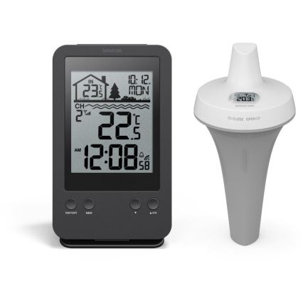 Sencor - Mätstation med trådlös flytsensor för pool 2xAA + 2xAA IPX7