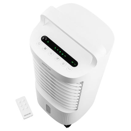 Sencor - Mobil luftkylare med LED-skärm 3i1 45W/230V vit + fjärrkontroll