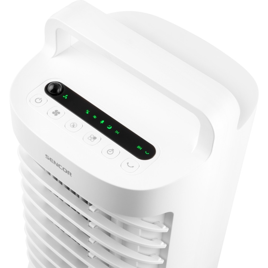 Sencor - Mobil luftkylare med LED-skärm 3i1 45W/230V vit + fjärrkontroll