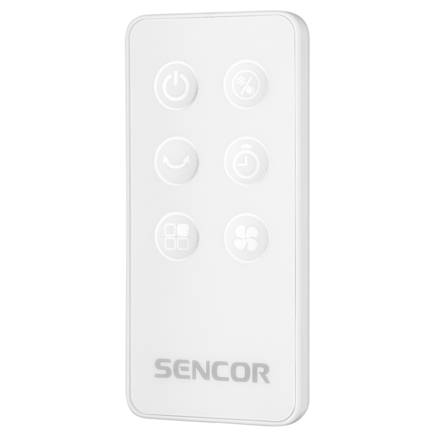 Sencor - Mobil luftkylare med LED-skärm 3i1 45W/230V vit + fjärrkontroll