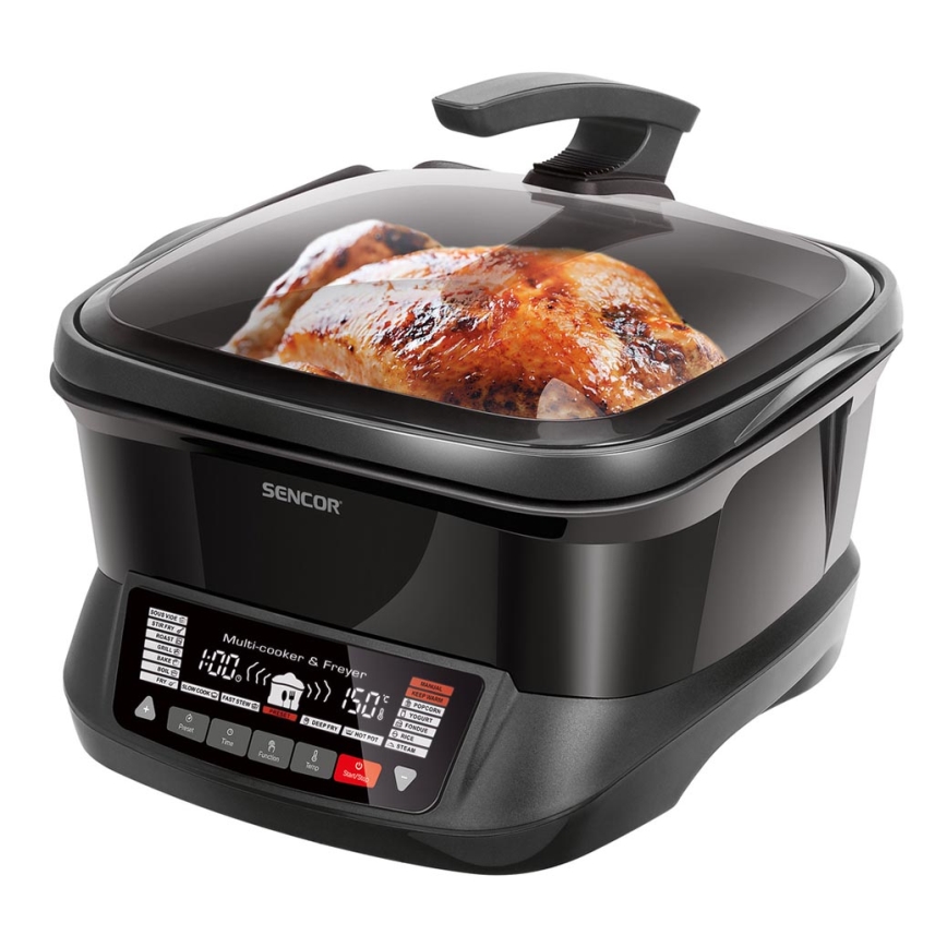 Sencor - Multifunktionell stekpanna med tillbehör 1800W/230V 18 funktioner 4,8l