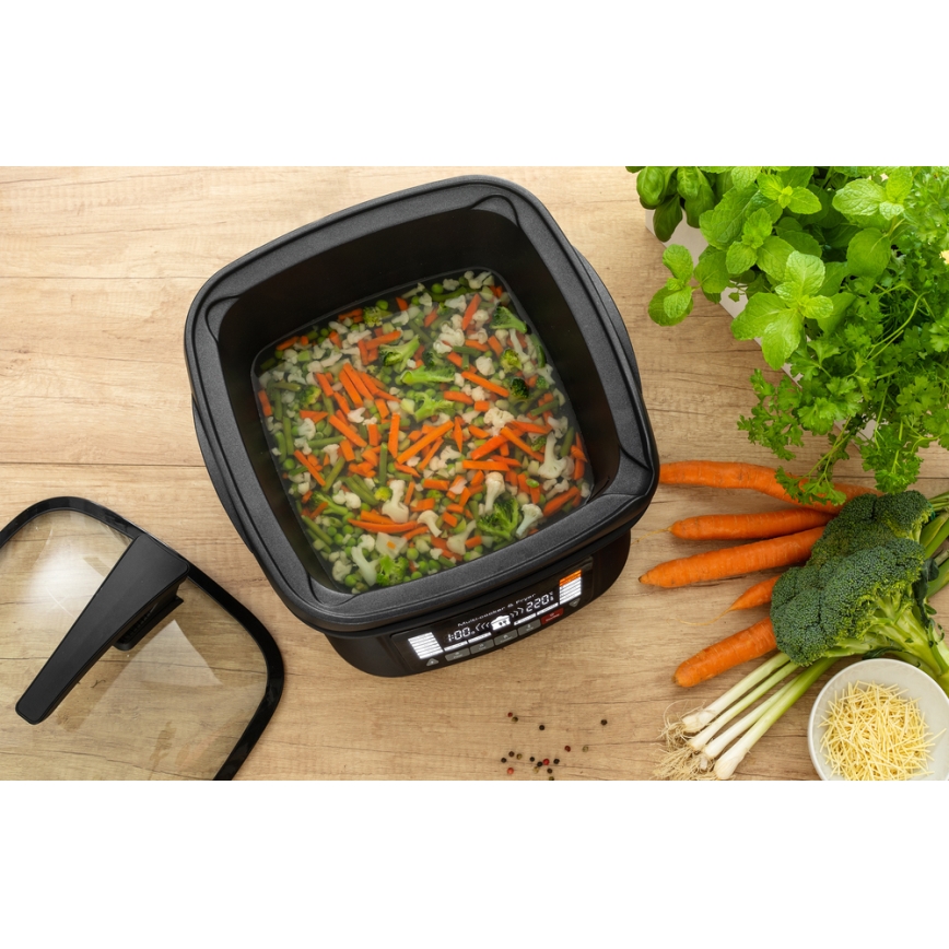 Sencor - Multifunktionell stekpanna med tillbehör 1800W/230V 18 funktioner 4,8l