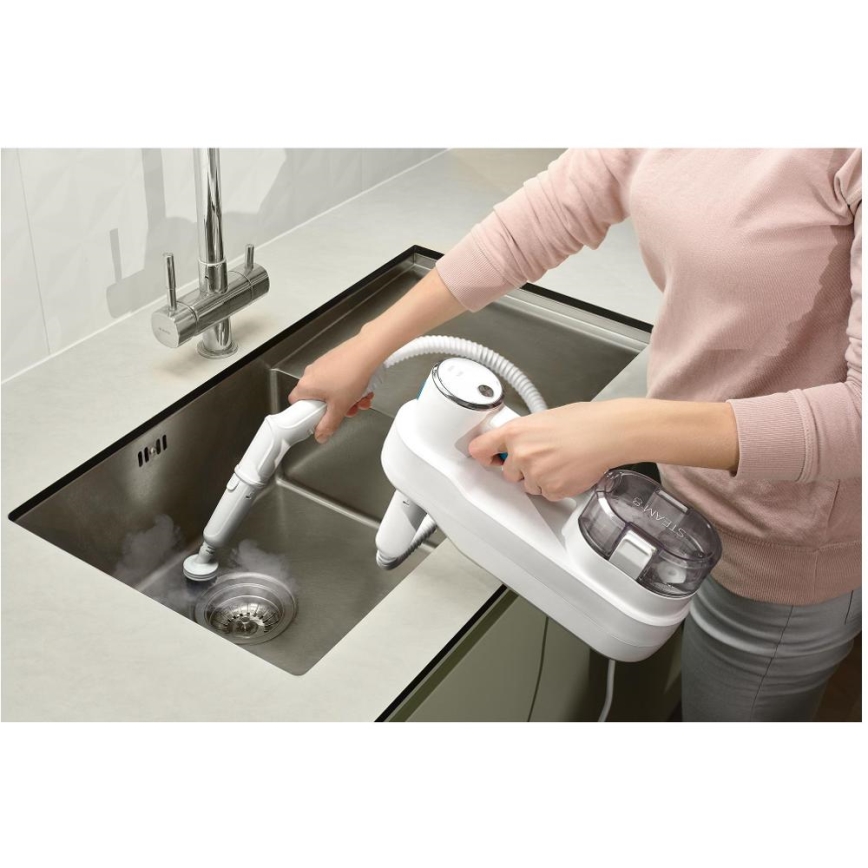 Sencor - Multifunktionell ångmopp 2-i-1 1500W/230V IPX4 vit