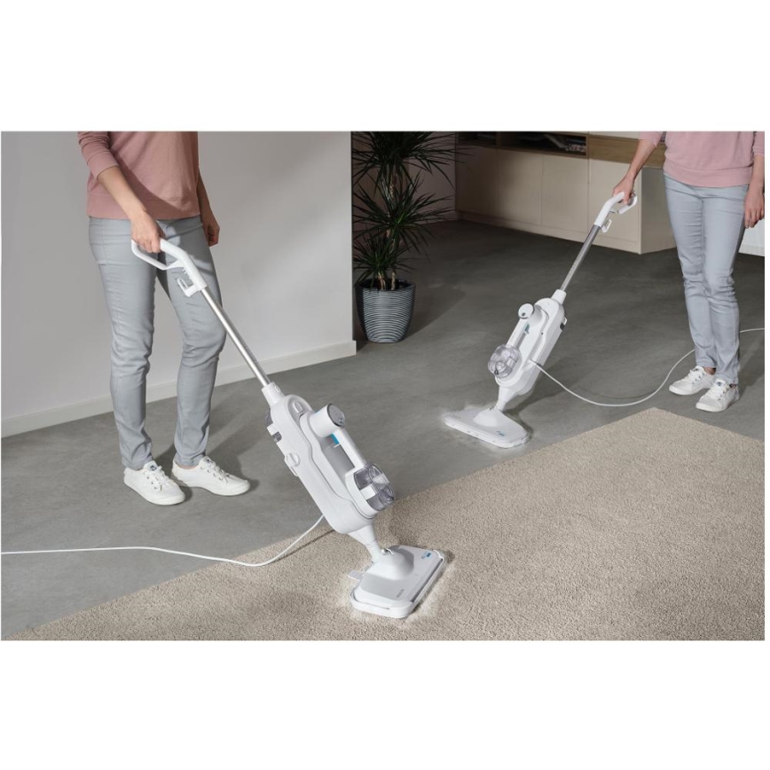 Sencor - Multifunktionell ångmopp 2-i-1 1500W/230V IPX4 vit